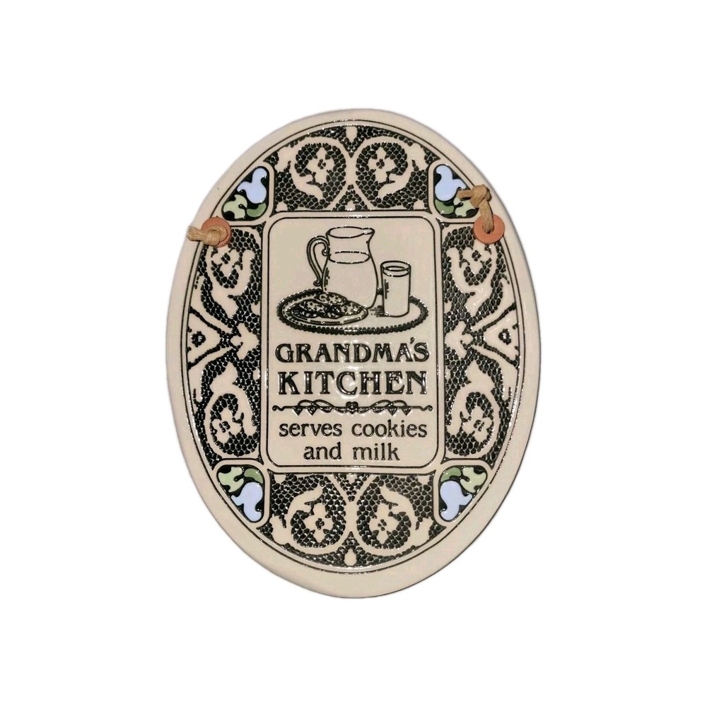 Trinity Pottery Ceramic Plaque Grandma's Kitchen 7 Inch Cottagecore Home Decor